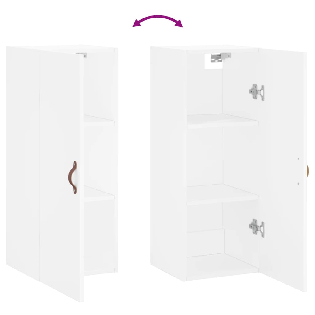 vidaXL Bovenkast 34,5x34x90 cm wit