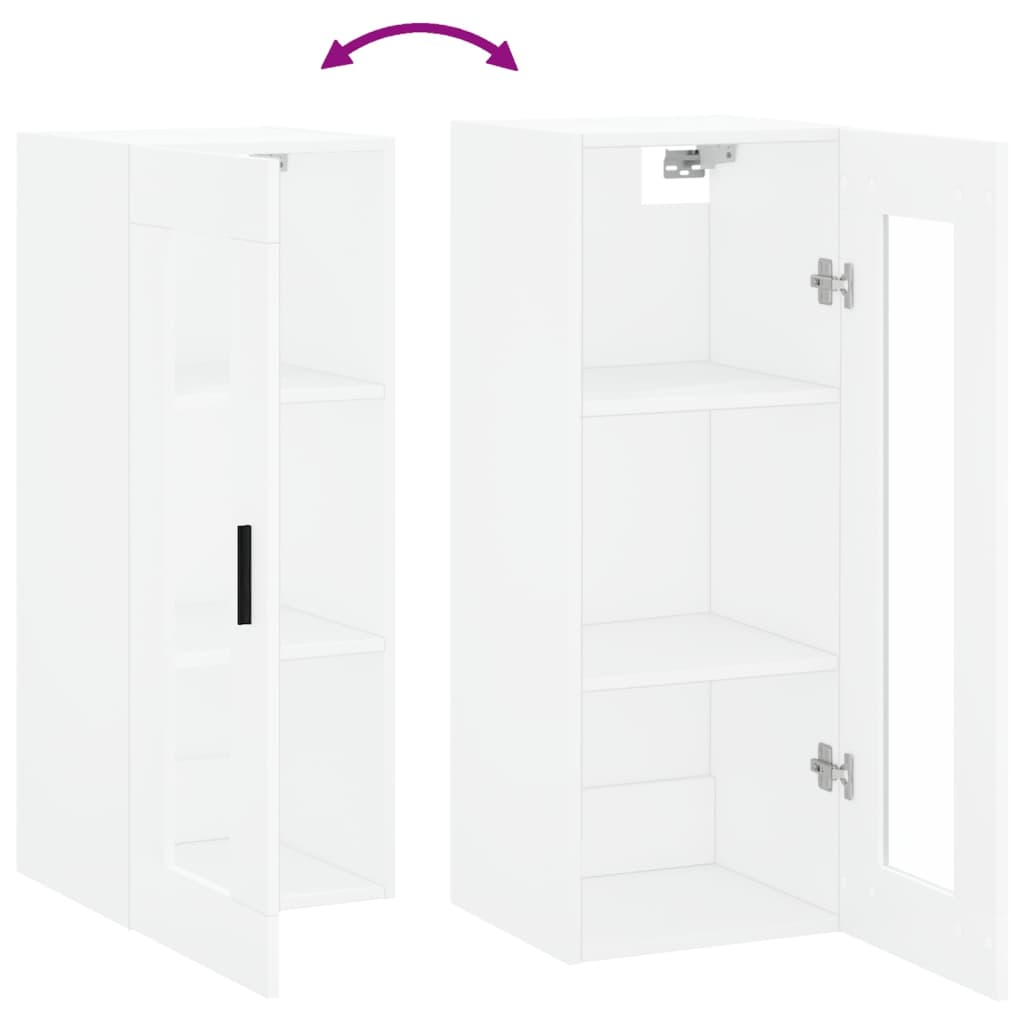 vidaXL Wall Cabinet 34.5x34x90 cm white