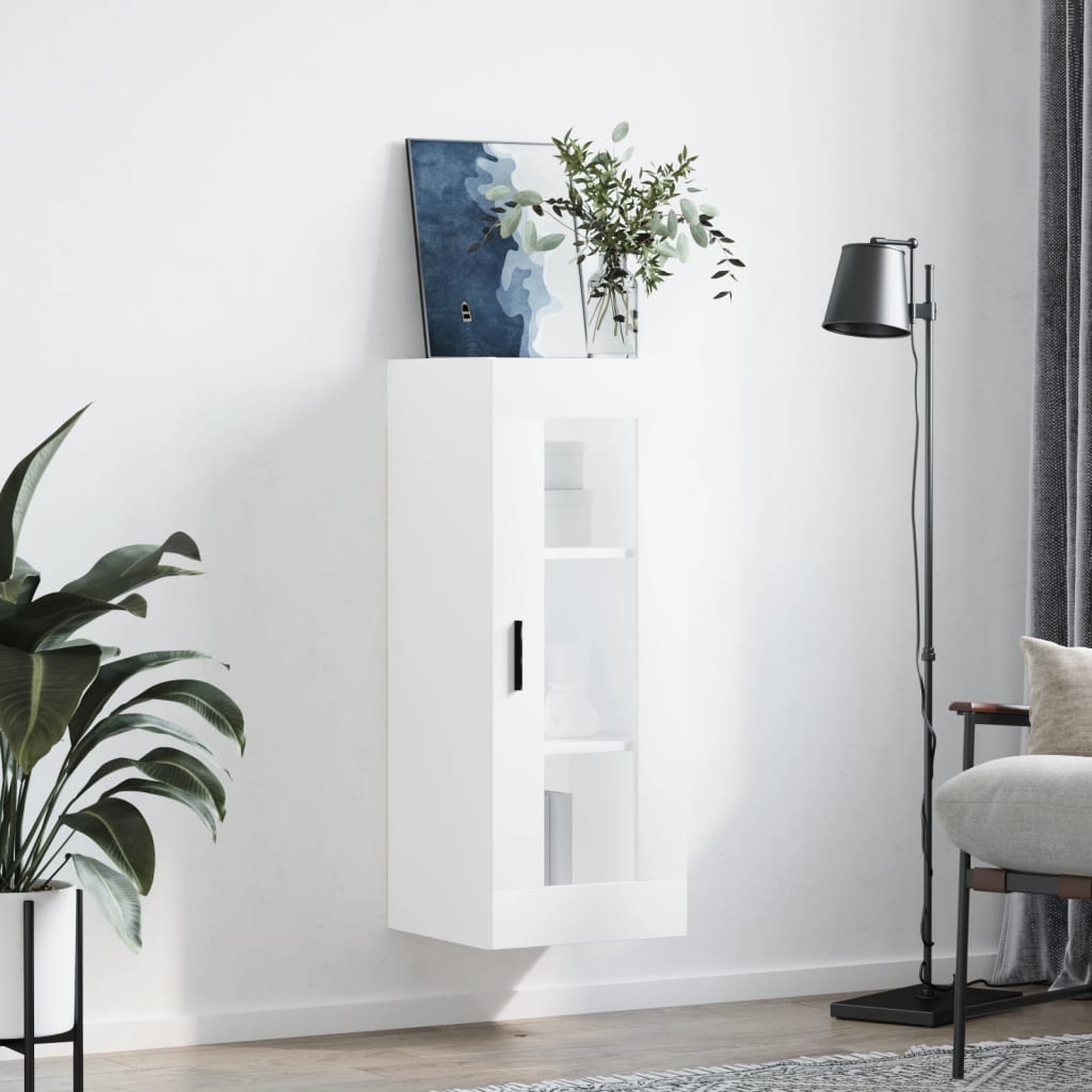 vidaXL Wall Cabinet 34.5x34x90 cm white
