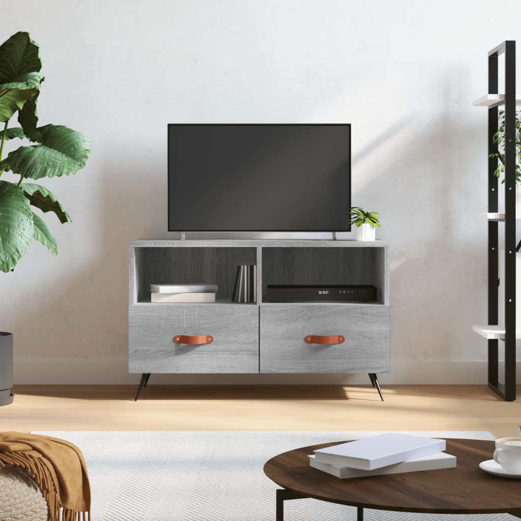 vidaXL Tv-meubel 80x36x50 cm bewerkt hout wit