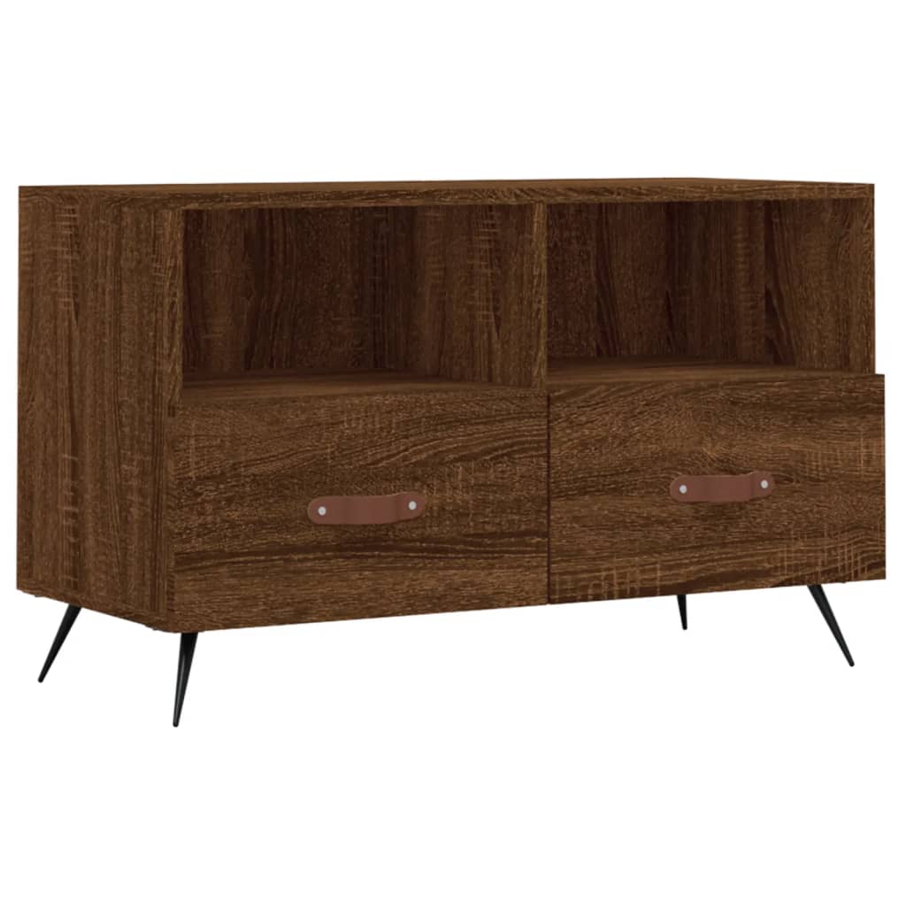 vidaXL Tv-meubel 80x36x50 cm bewerkt hout wit