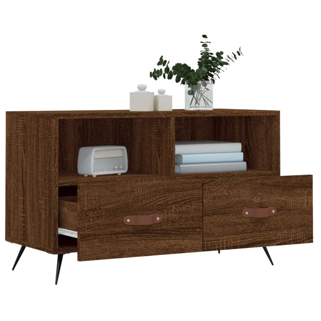 vidaXL Tv-meubel 80x36x50 cm bewerkt hout wit