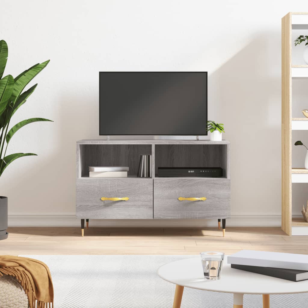 vidaXL Tv-meubel 80x36x50 cm bewerkt hout wit