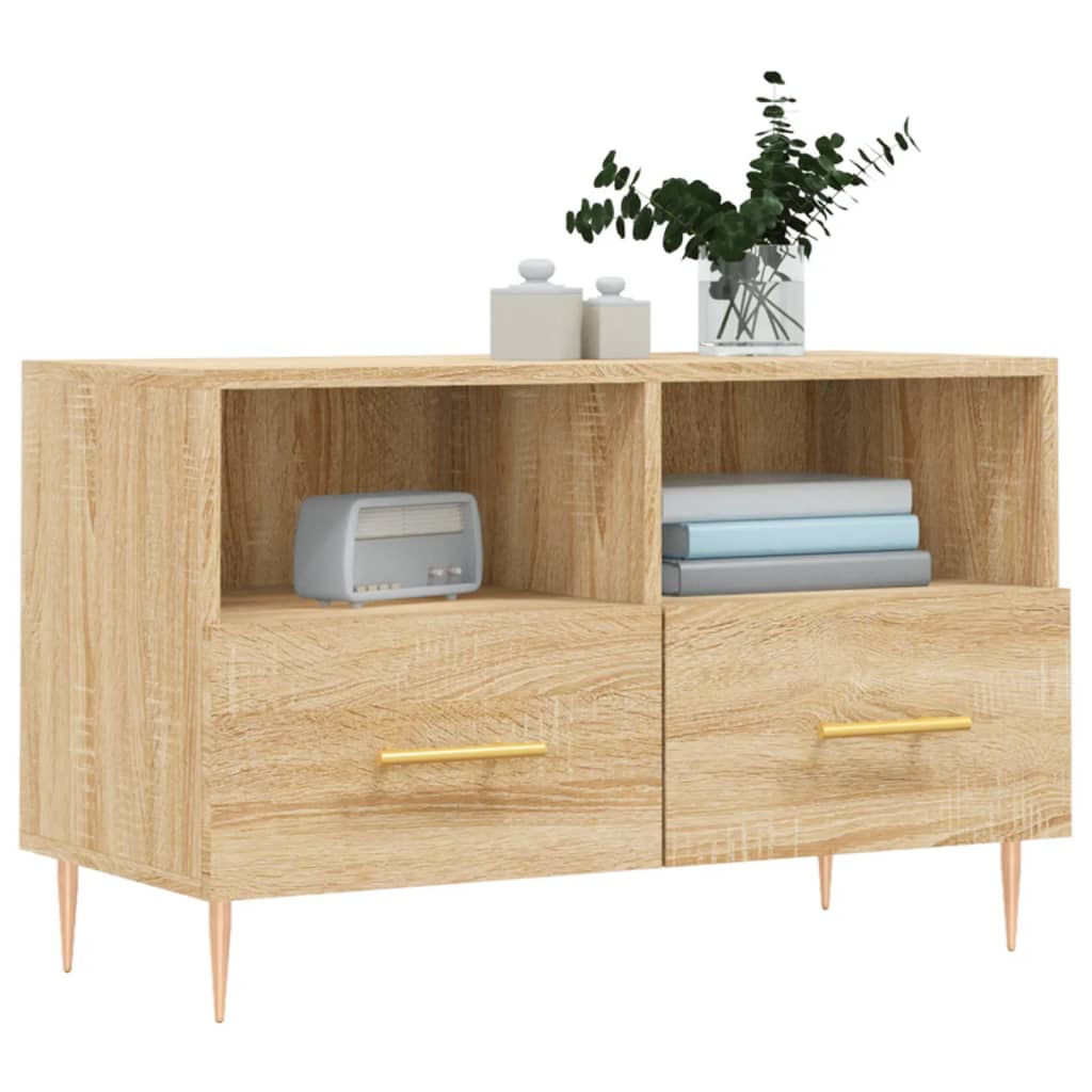 vidaXL TV cabinet 80x36x50 cm engineered wood white