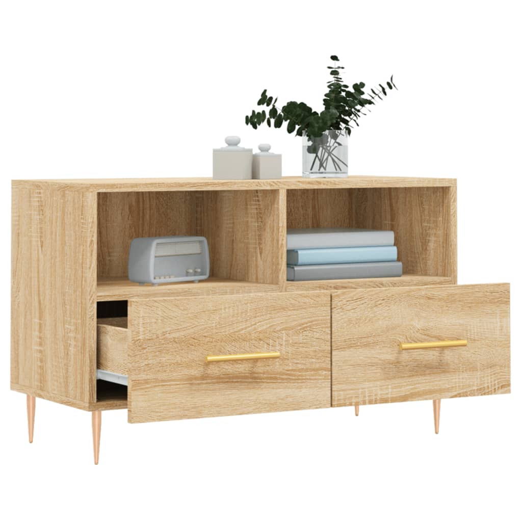 vidaXL TV cabinet 80x36x50 cm engineered wood white