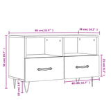vidaXL TV Cabinet 80x36x50 cm Engineered Wood White