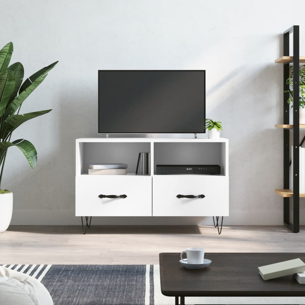 vidaXL TV Cabinet 80x36x50 cm Engineered Wood White