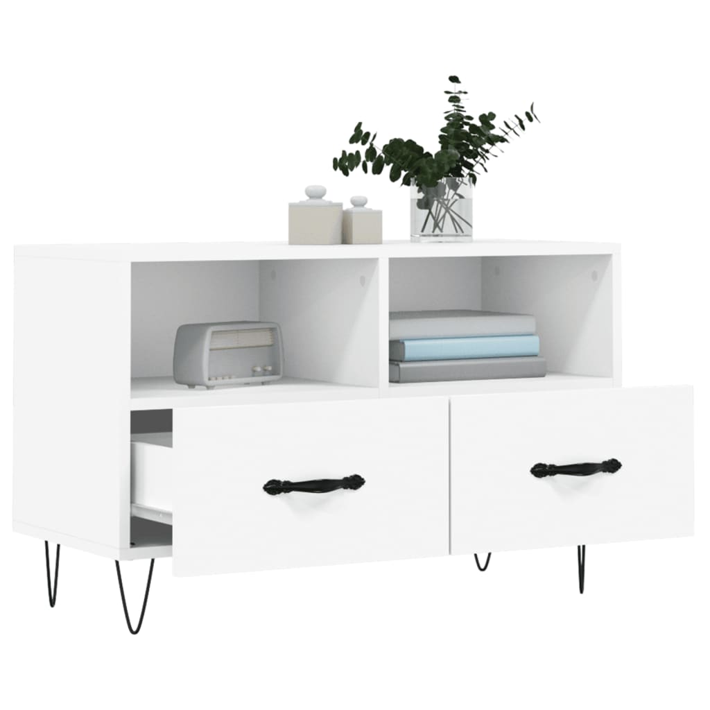 vidaXL TV Cabinet 80x36x50 cm Engineered Wood White