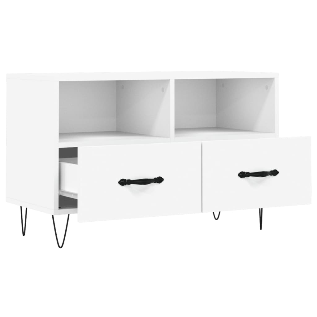 vidaXL TV Cabinet 80x36x50 cm Engineered Wood White