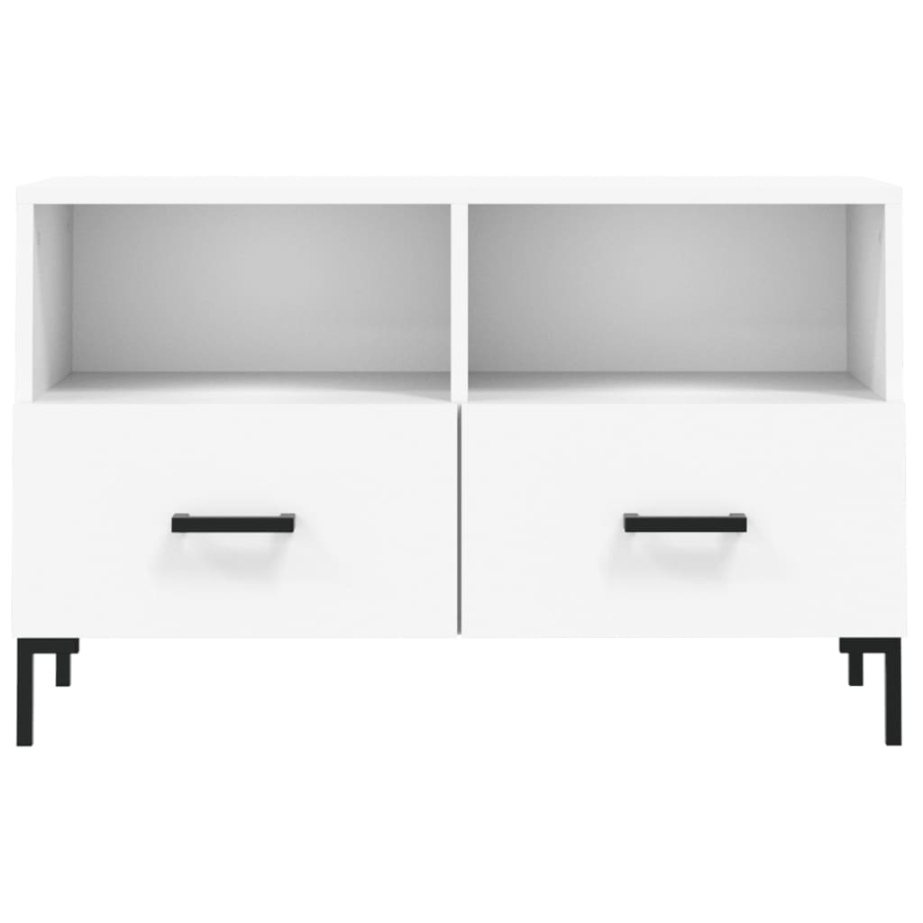 vidaXL Tv-meubel 80x36x50 cm bewerkt hout wit