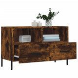 vidaXL Tv-meubel 80x36x50 cm bewerkt hout wit