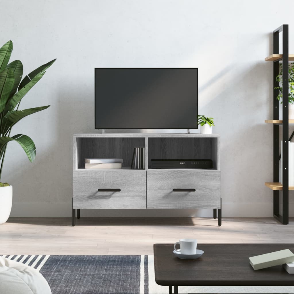 vidaXL Tv-meubel 80x36x50 cm bewerkt hout wit