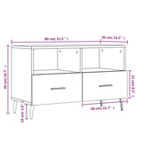 vidaXL TV Cabinet 80x36x50 cm Engineered Wood White