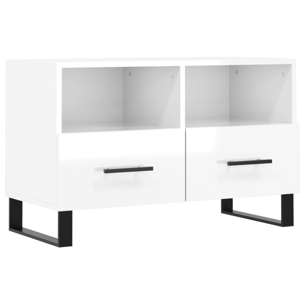vidaXL Tv-meubel 80x36x50 cm bewerkt hout wit