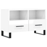 vidaXL Tv-meubel 80x36x50 cm bewerkt hout wit