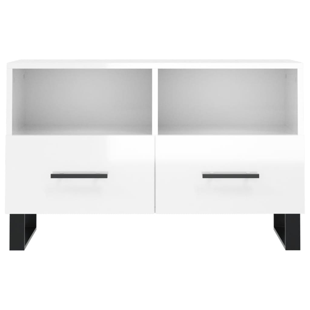 vidaXL Tv-meubel 80x36x50 cm bewerkt hout wit