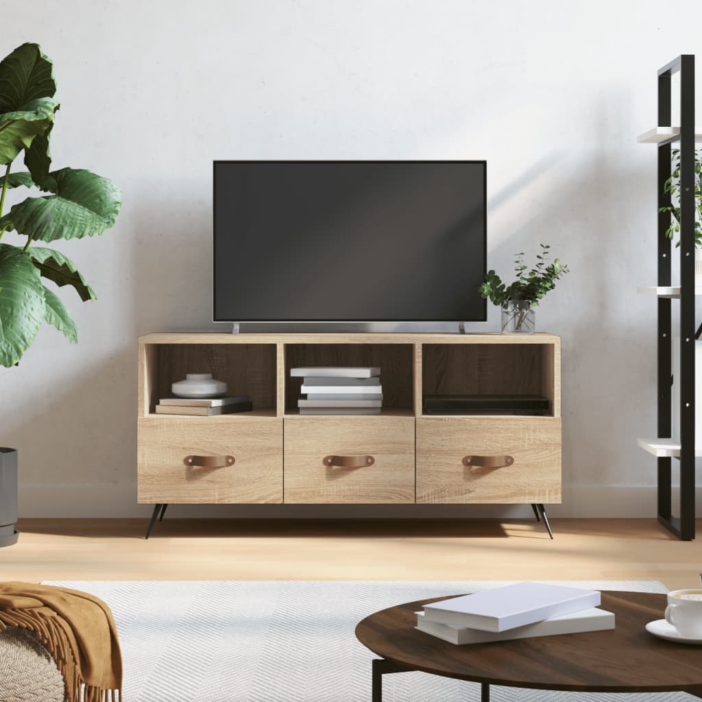 vidaXL Tv-meubel 102x36x50 cm bewerkt hout wit