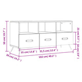 vidaXL Tv-meubel 102x36x50 cm bewerkt hout wit