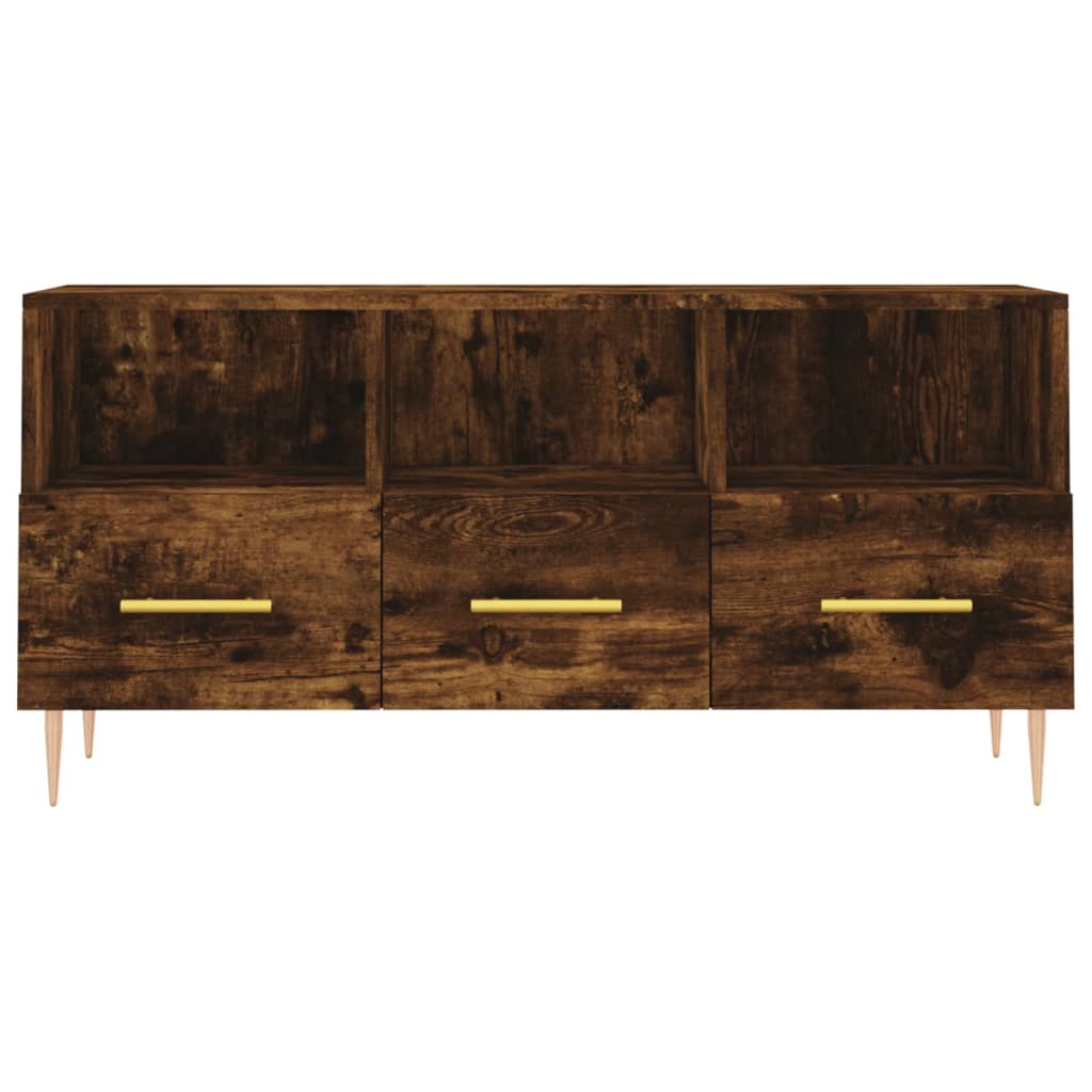 vidaXL Tv-meubel 102x36x50 cm bewerkt hout hoogglans wit