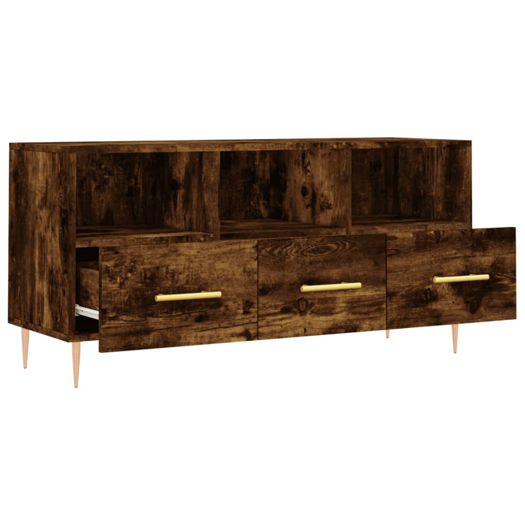 vidaXL Tv-meubel 102x36x50 cm bewerkt hout hoogglans wit