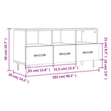 vidaXL Tv-meubel 102x36x50 cm bewerkt hout zwart