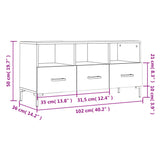 vidaXL Tv-meubel 102x36x50 cm bewerkt hout zwart