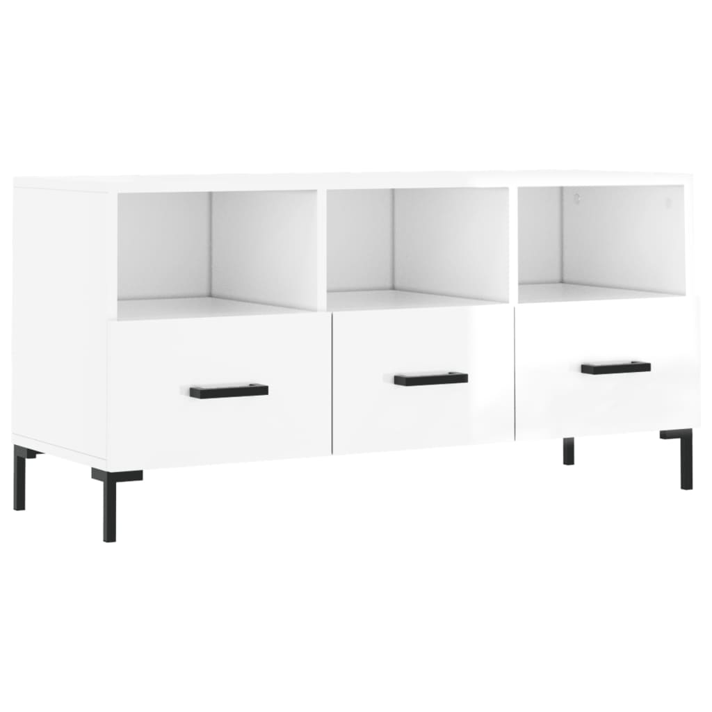 vidaXL Tv-meubel 102x36x50 cm bewerkt hout zwart