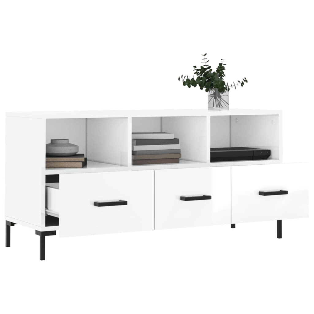 vidaXL Tv-meubel 102x36x50 cm bewerkt hout zwart
