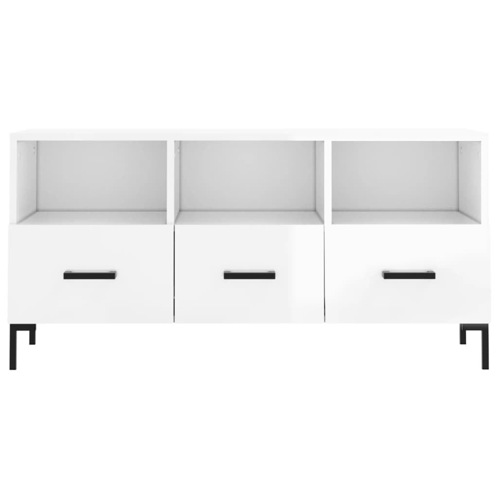 vidaXL Tv-meubel 102x36x50 cm bewerkt hout zwart