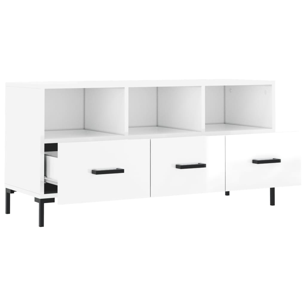 vidaXL Tv-meubel 102x36x50 cm bewerkt hout zwart
