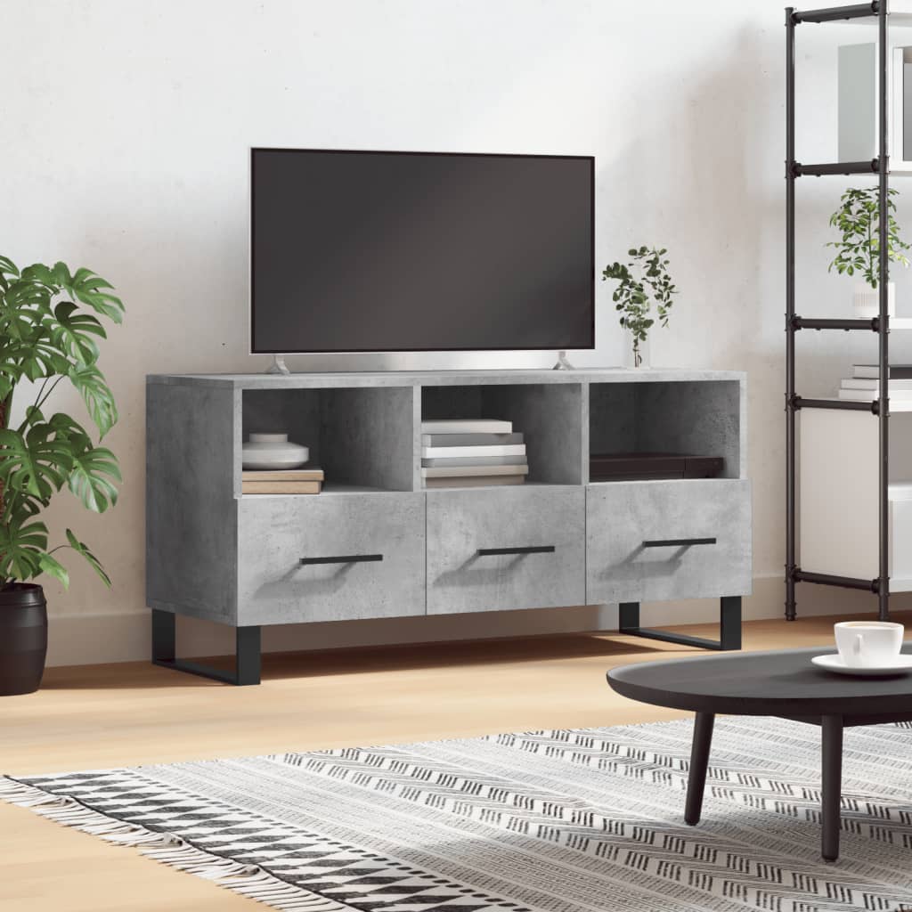vidaXL Tv-meubel 102x36x50 cm bewerkt hout zwart
