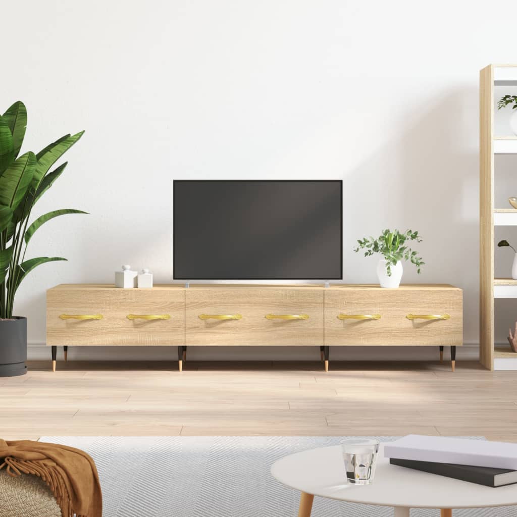 vidaXL Tv-meubel 150x36x30 cm bewerkt hout wit