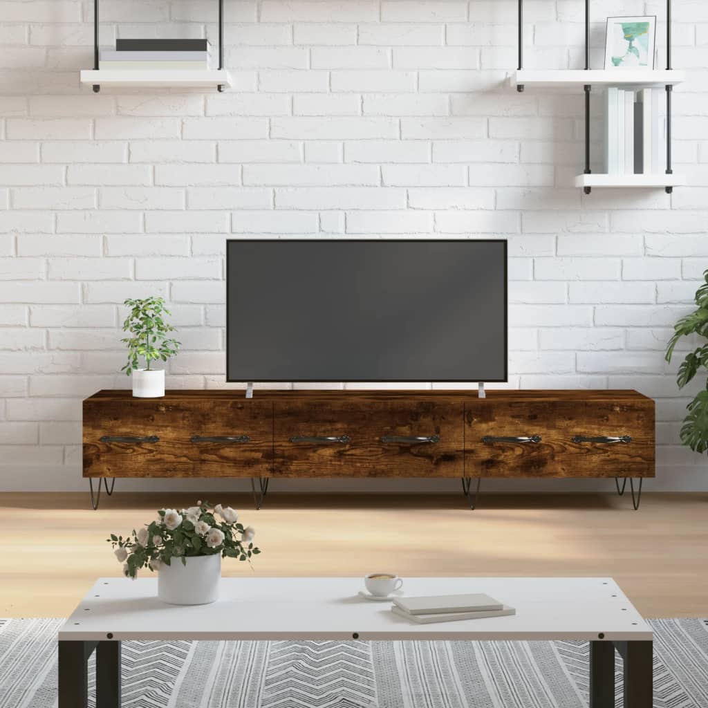 vidaXL Tv-meubel 150x36x30 cm bewerkt hout wit