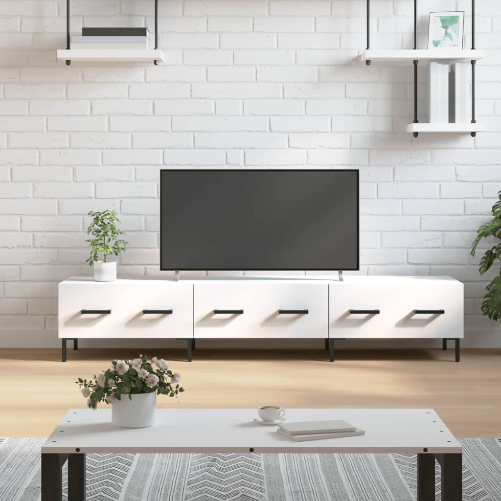 vidaXL TV Cabinet 150x36x30 cm Engineered Wood White