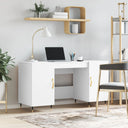 vidaXL Desk 140x50x75 cm engineered wood white