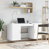 vidaXL Desk 140x50x75 cm engineered wood white