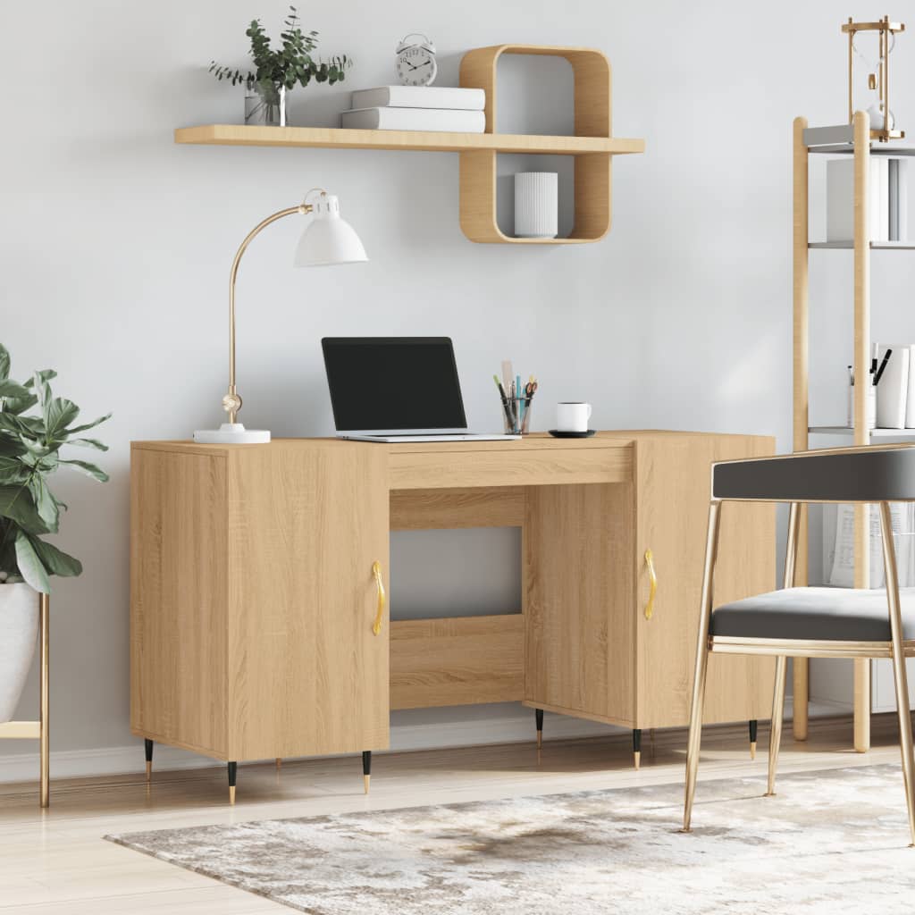 vidaXL Desk 140x50x75 cm engineered wood white