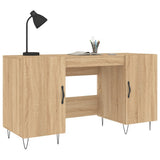 vidaXL Bureau 140x50x75 cm bewerkt hout wit