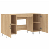 vidaXL Bureau 140x50x75 cm bewerkt hout wit