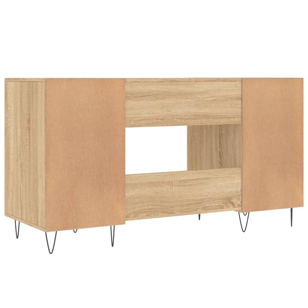 vidaXL Bureau 140x50x75 cm bewerkt hout wit
