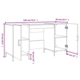 vidaXL Bureau 140x50x75 cm bewerkt hout wit