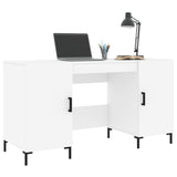 vidaXL Bureau 140x50x75 cm bewerkt hout wit