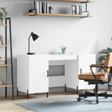 vidaXL Desk 140x50x75 cm engineered wood white