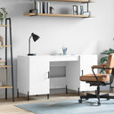 vidaXL Desk 140x50x75 cm engineered wood white