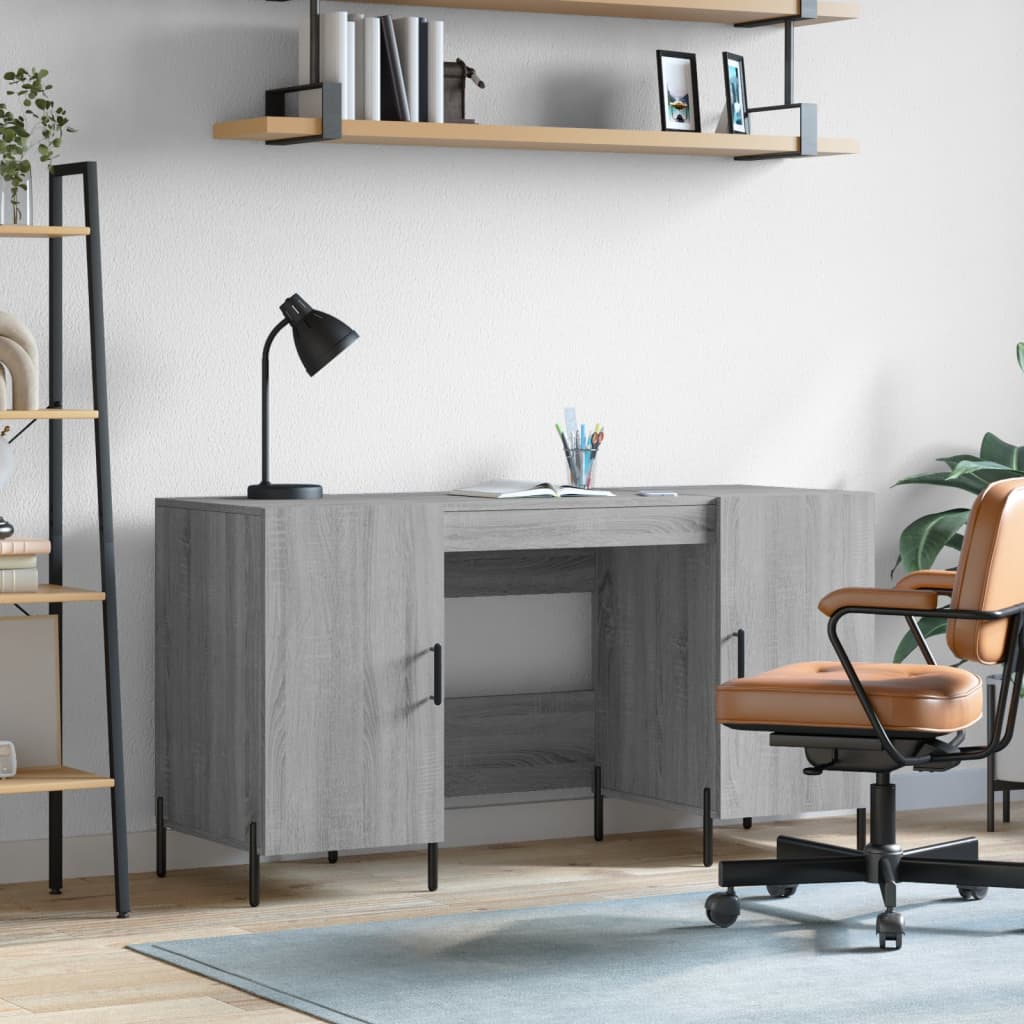 vidaXL Desk 140x50x75 cm engineered wood white