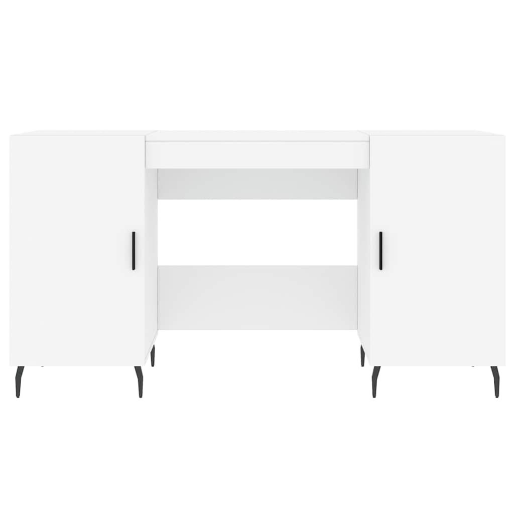 vidaXL Bureau 140x50x75 cm bewerkt hout wit