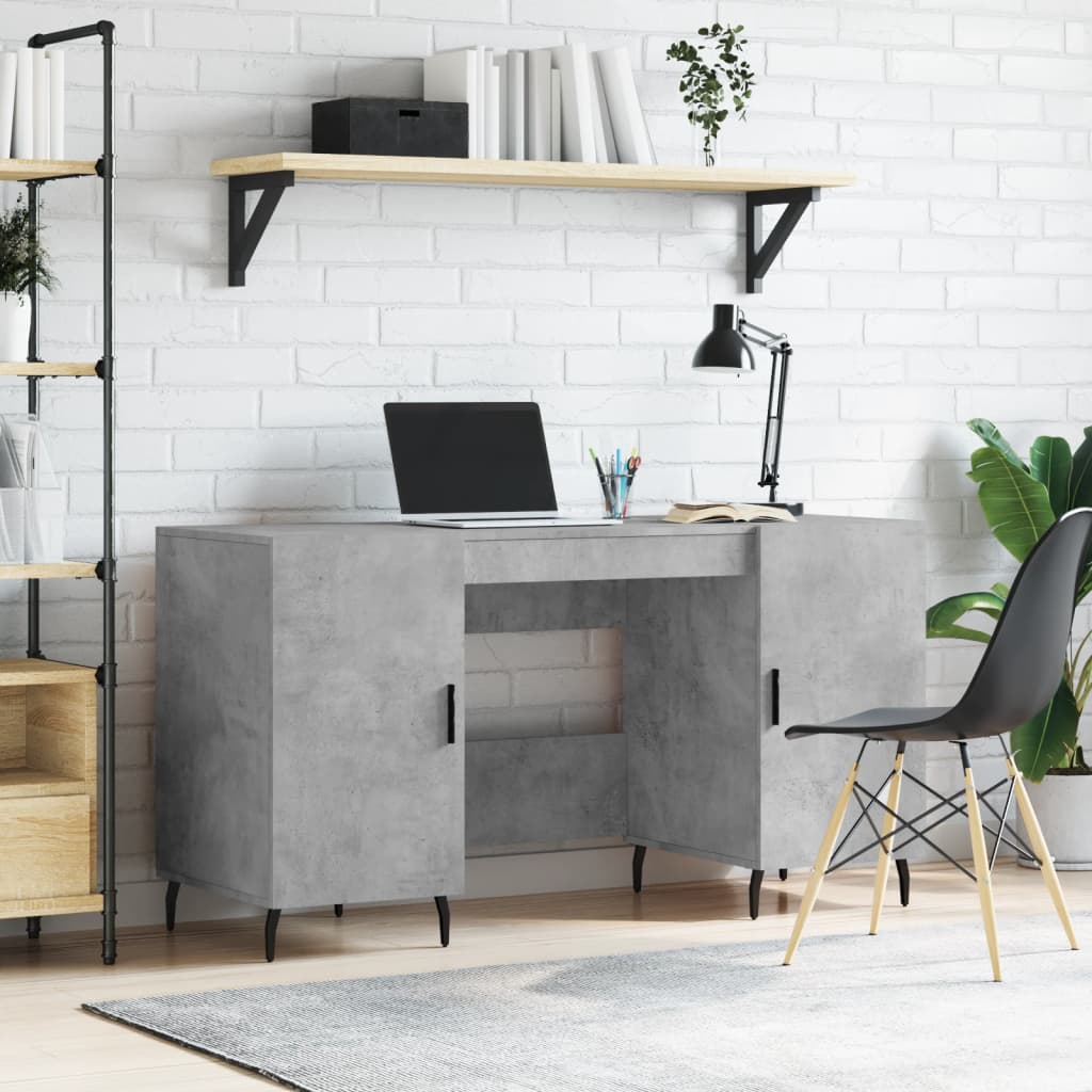 vidaXL Bureau 140x50x75 cm bewerkt hout wit