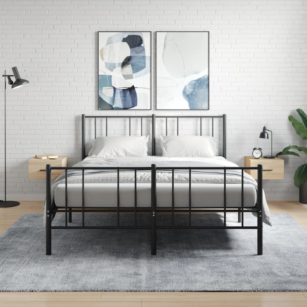 vidaXL Wall-Mounted Nightstand 35x35x20 cm White