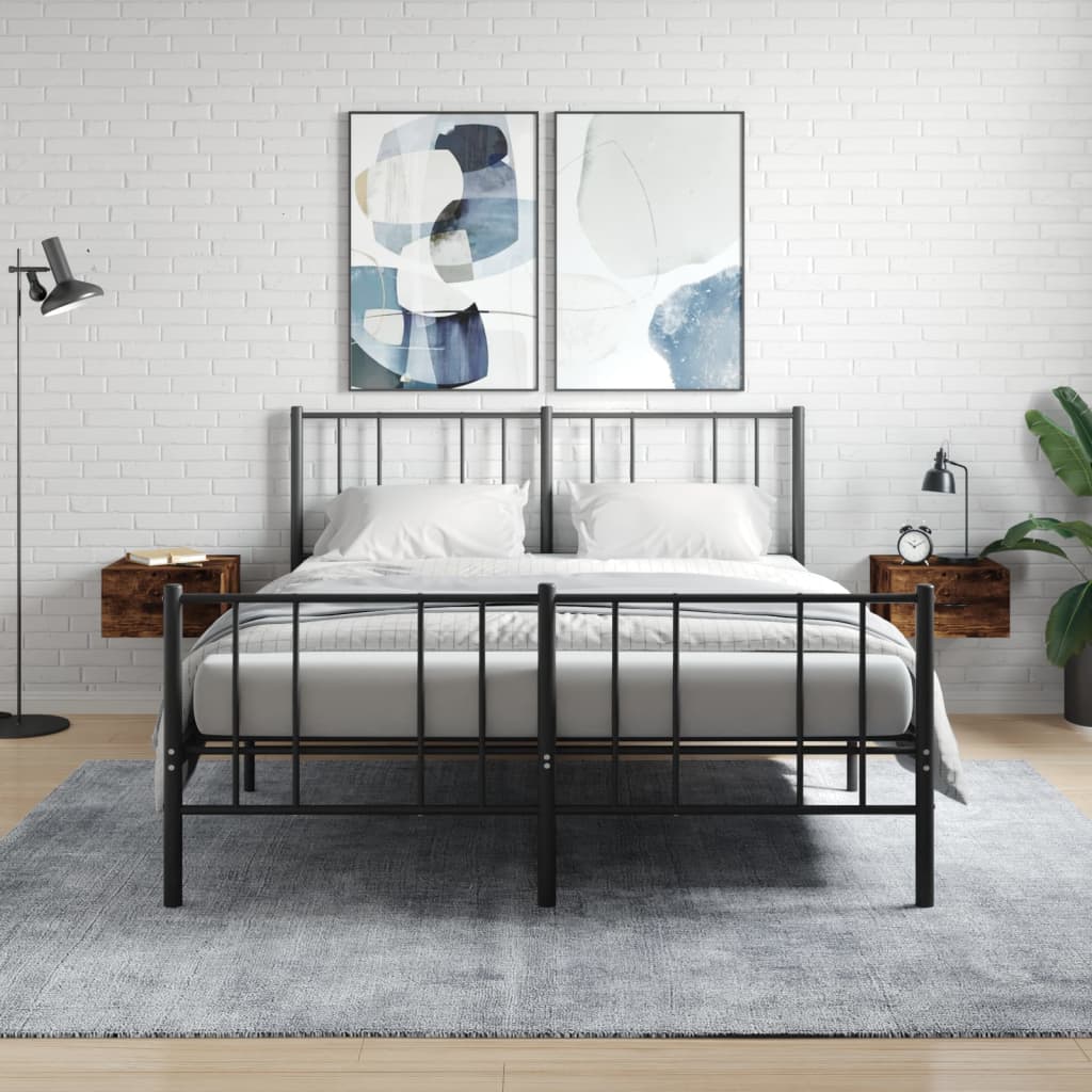vidaXL Wall-Mounted Nightstand 35x35x20 cm White