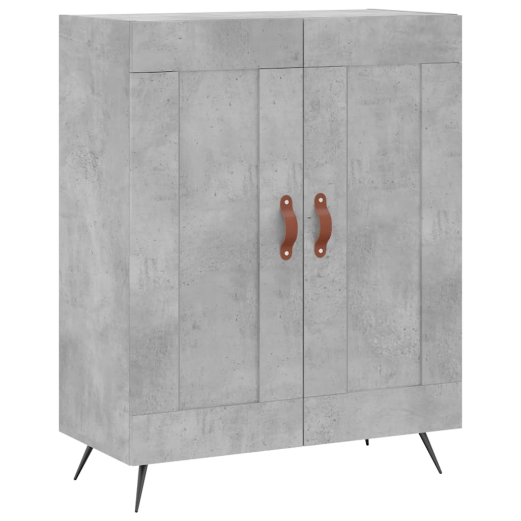 vidaXL Dressoir 69,5x34x90 cm bewerkt hout hoogglans wit